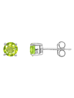 Nina B Small Round Stud Earrings, Peridot