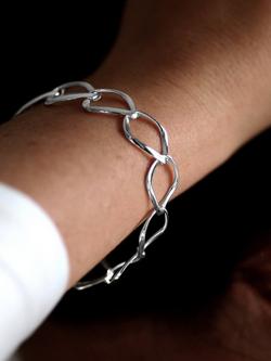 Nina B Silver Sterling Bracelet, Silver - view 2, Silver