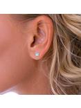 Nina B Small Round Stud Earrings, Blue Topaz