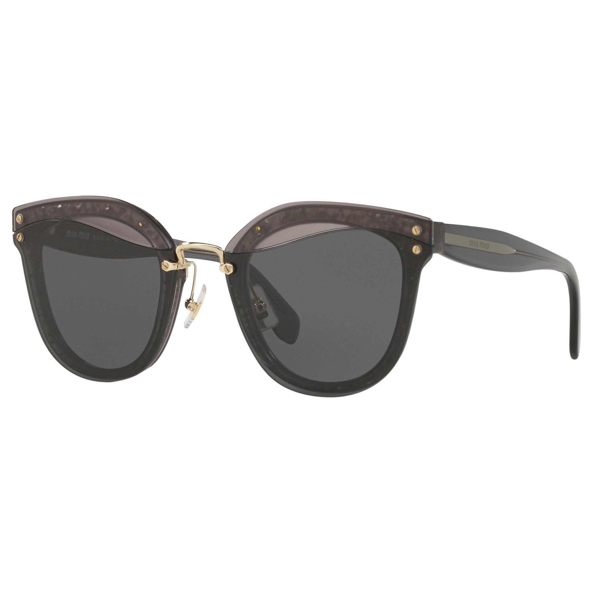 Miu Miu MU 03TS Oval Sunglasses, Grey