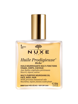 NUXE Huile Prodigieuse® Riche Multi-Purpose Nourishing Oil Spray Bottle, 100ml, 