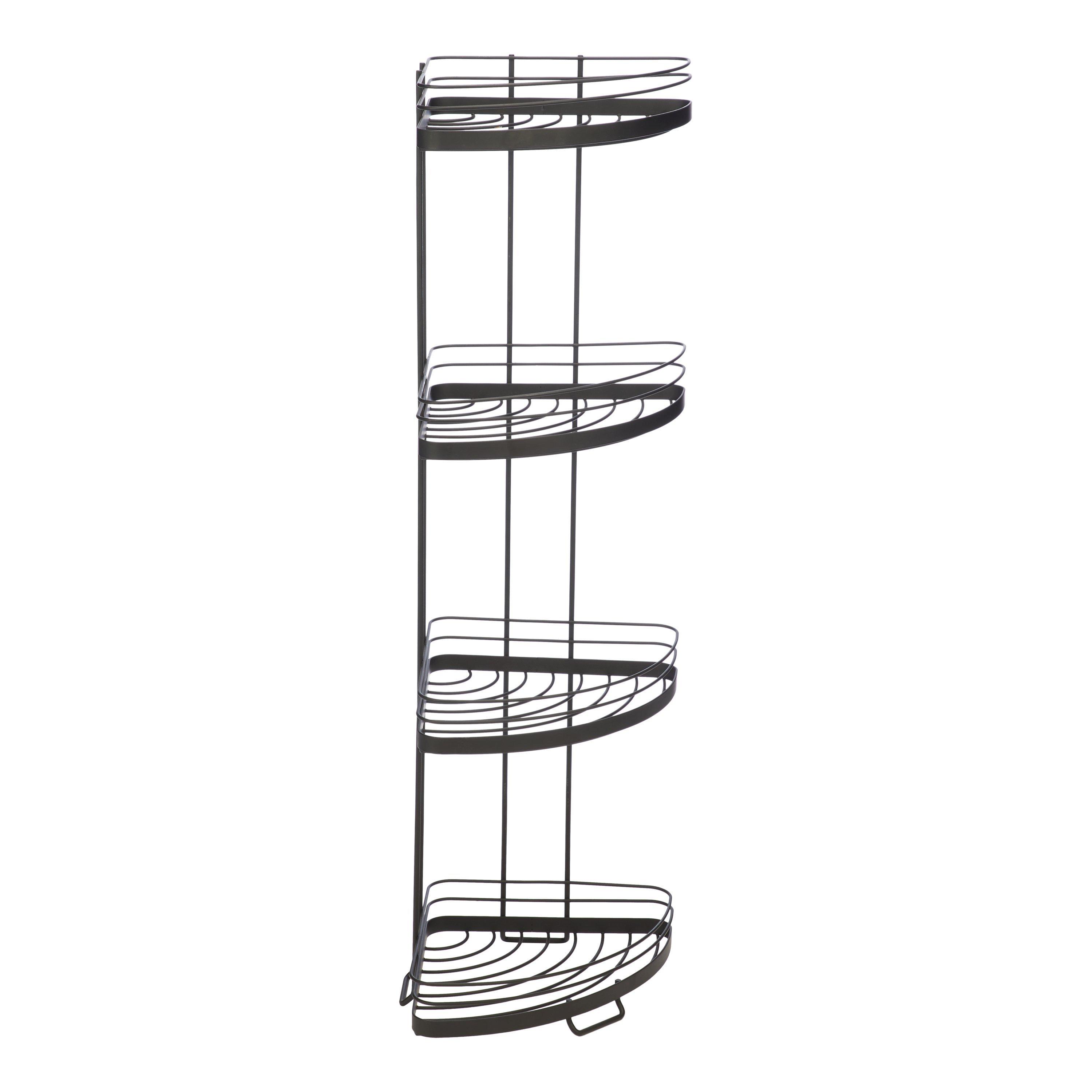 House by John Lewis 4 Tier Corner Tray, Black