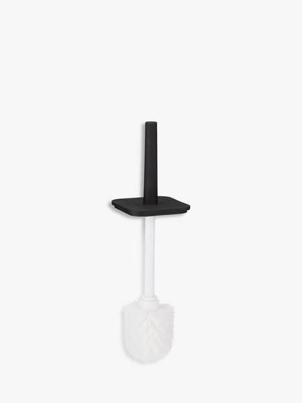 John Lewis Soft Touch Toilet Brush and Holder - view 2, Black
