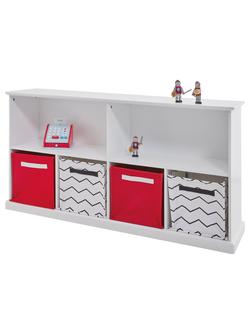 Great Little Trading Co Abbeville Long Shelf Unit, White - view 2, White