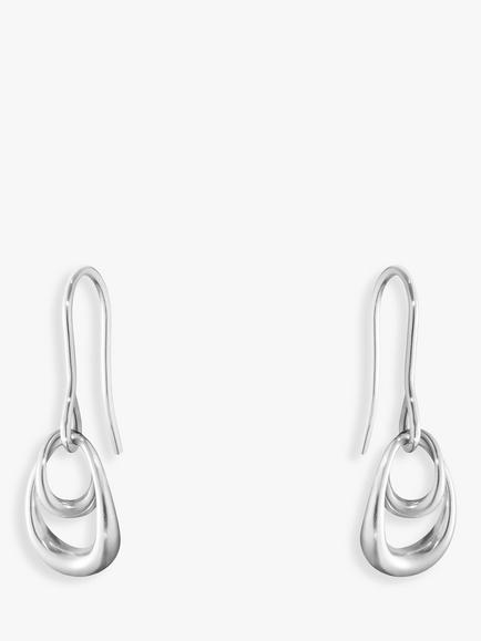Georg Jensen Offspring Sterling Silver Hook Earrings, Silver, Silver