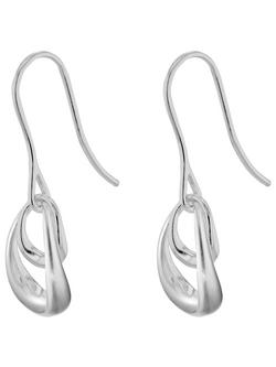 Georg Jensen Offspring Sterling Silver Hook Earrings, Silver - view 2, Silver