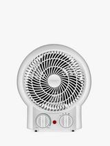 John Lewis Hot & Cool Mini Fan & Heater, White