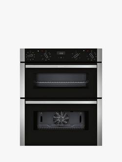 Neff N50 J1ACE2HN0B Built Under Electric Double Oven, Stainless Steel, Stainless Steel