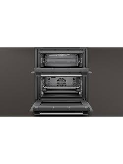 Neff N50 J1ACE2HN0B Built Under Electric Double Oven, Stainless Steel - view 2, Stainless Steel