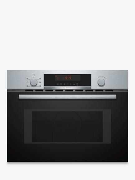 Bosch Series 4 CMA583MS0B Built-In Combination Microwave with Grill, Stainless Steel, Stainless Steel