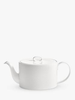 Wedgwood Gio Bone China 4 Cup Teapot, 1L, White, White