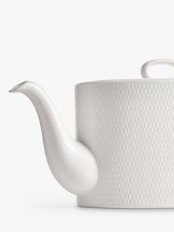 Wedgwood Gio Bone China 4 Cup Teapot, 1L, White - view 2, White