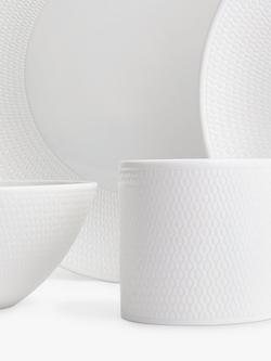 Wedgwood Gio Bone China Dinnerware Set, White, 16 Piece - view 2, White