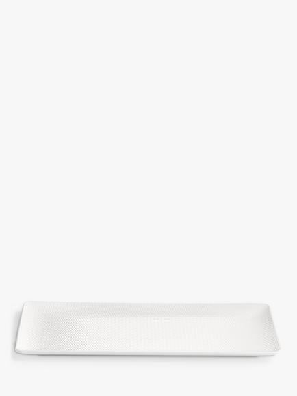 Wedgwood Gio Bone China Rectangular Serving Dish, 32cm, White, White