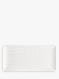 Wedgwood Gio Bone China Rectangular Serving Dish, 32cm, White - view 2, White