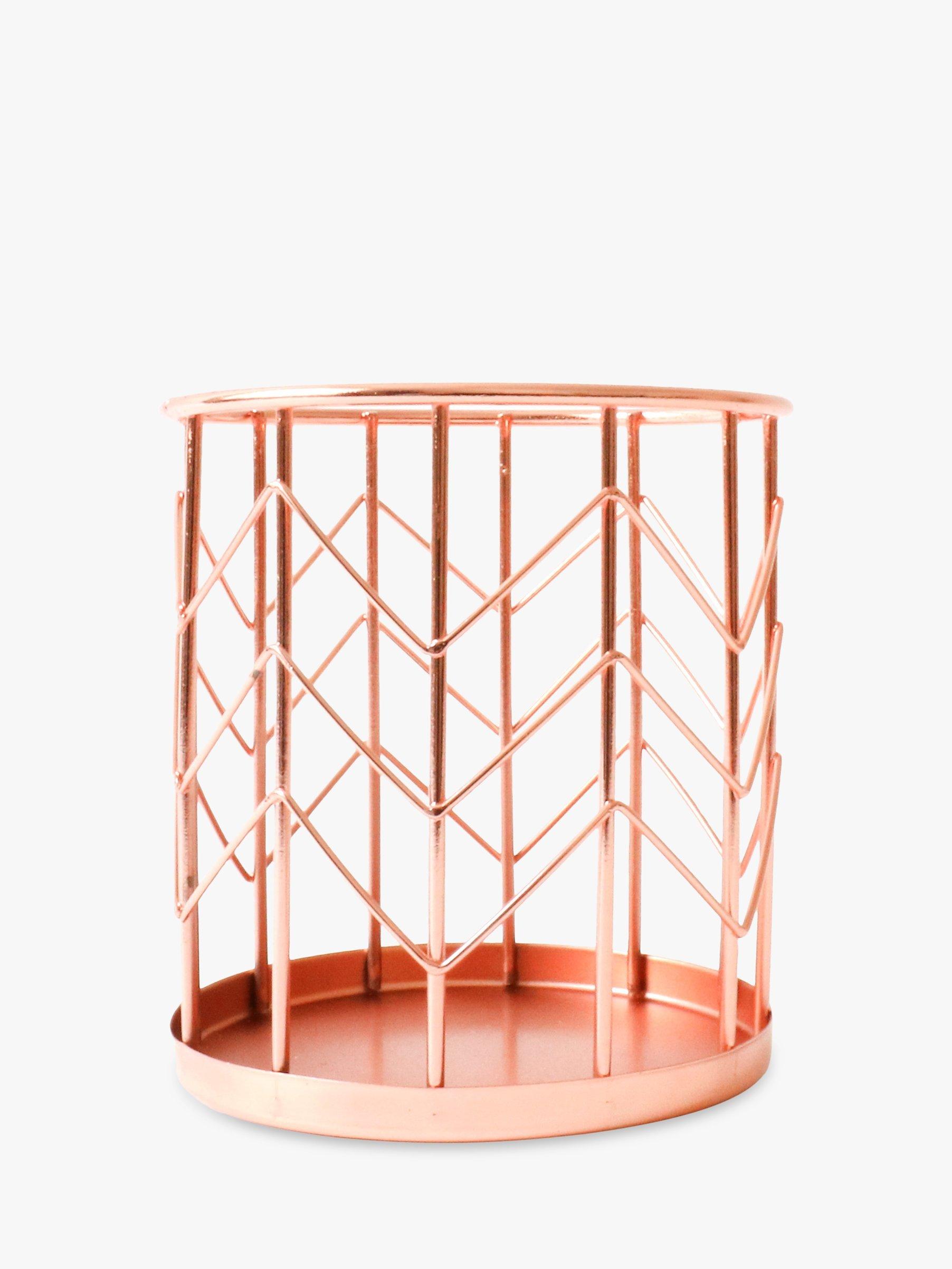 John Lewis Pen Pot, Rose Gold
