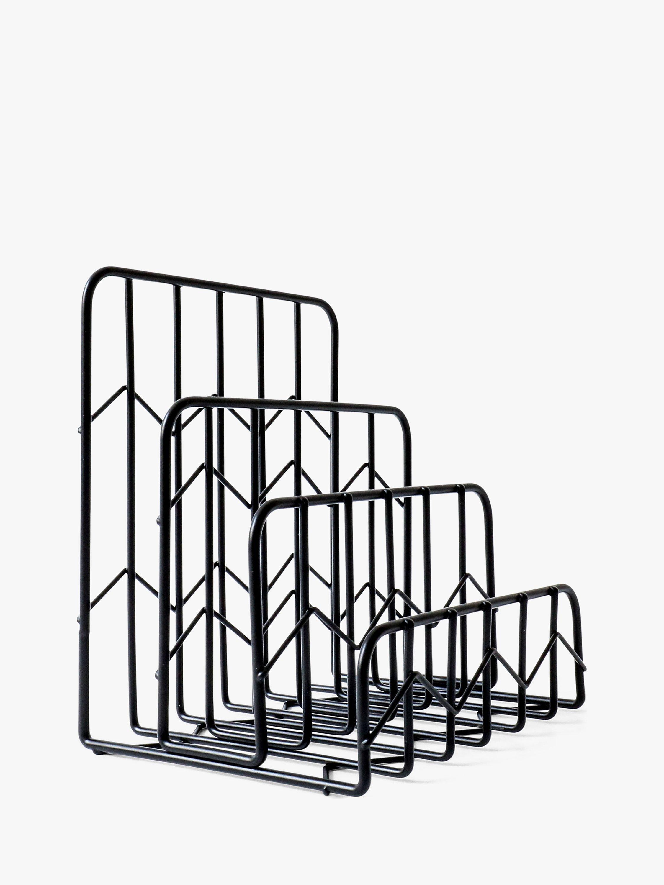 House by John Lewis Letter Rack, Matte Black
