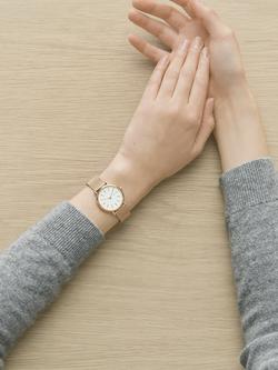 Skagen Women's Signatur Mesh Bracelet Strap Watch - view 2, Rose Gold/White Skw2694