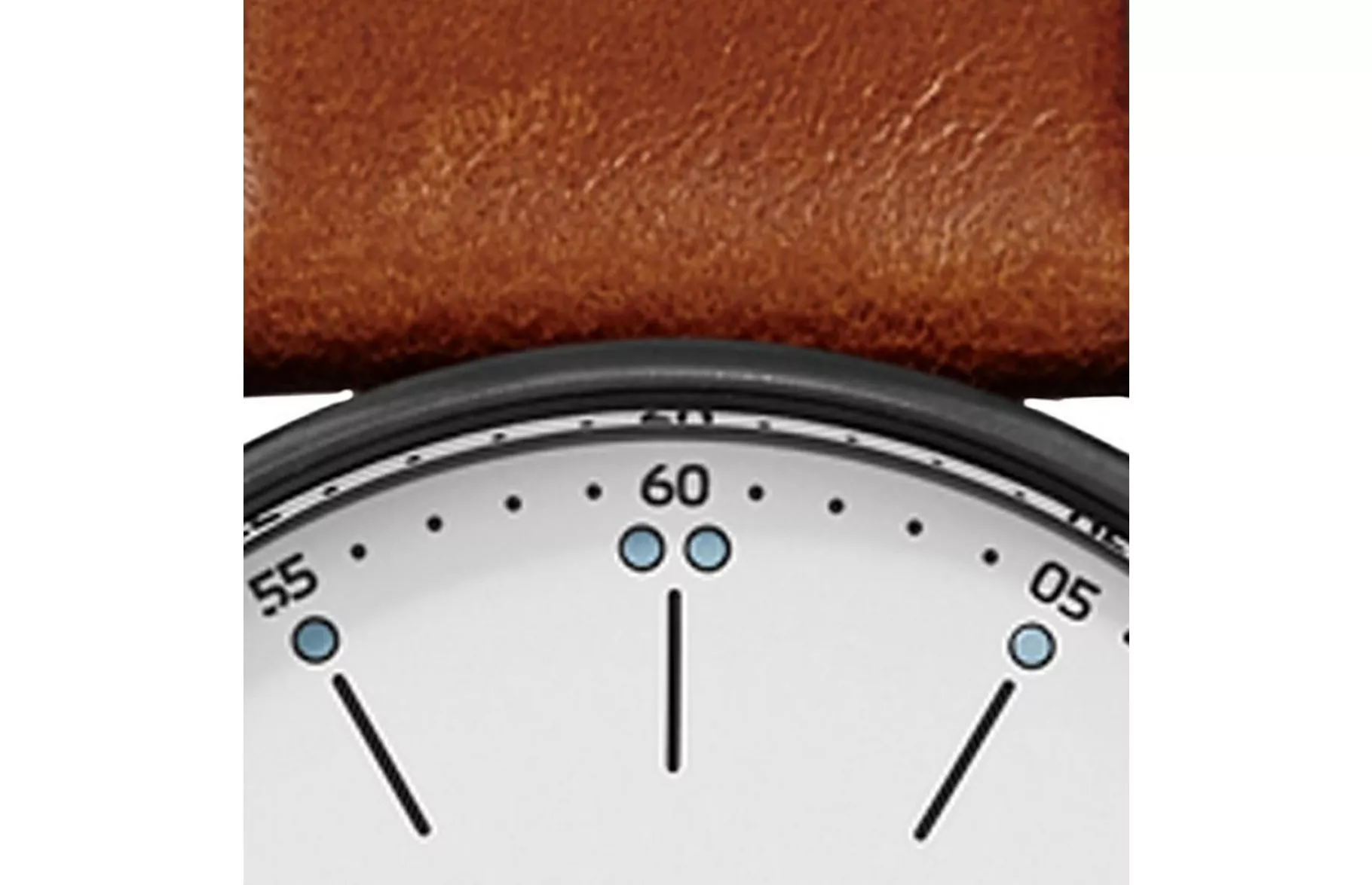 Skagen SKW6355 Men's Signatur Leather Strap Watch, Tan/Dark Blue