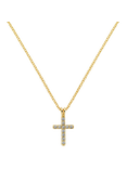 Melissa Odabash Crystal Cross Pendant Necklace, Gold