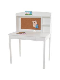Great Little Trading Co Tall Whittington Desk, White, White