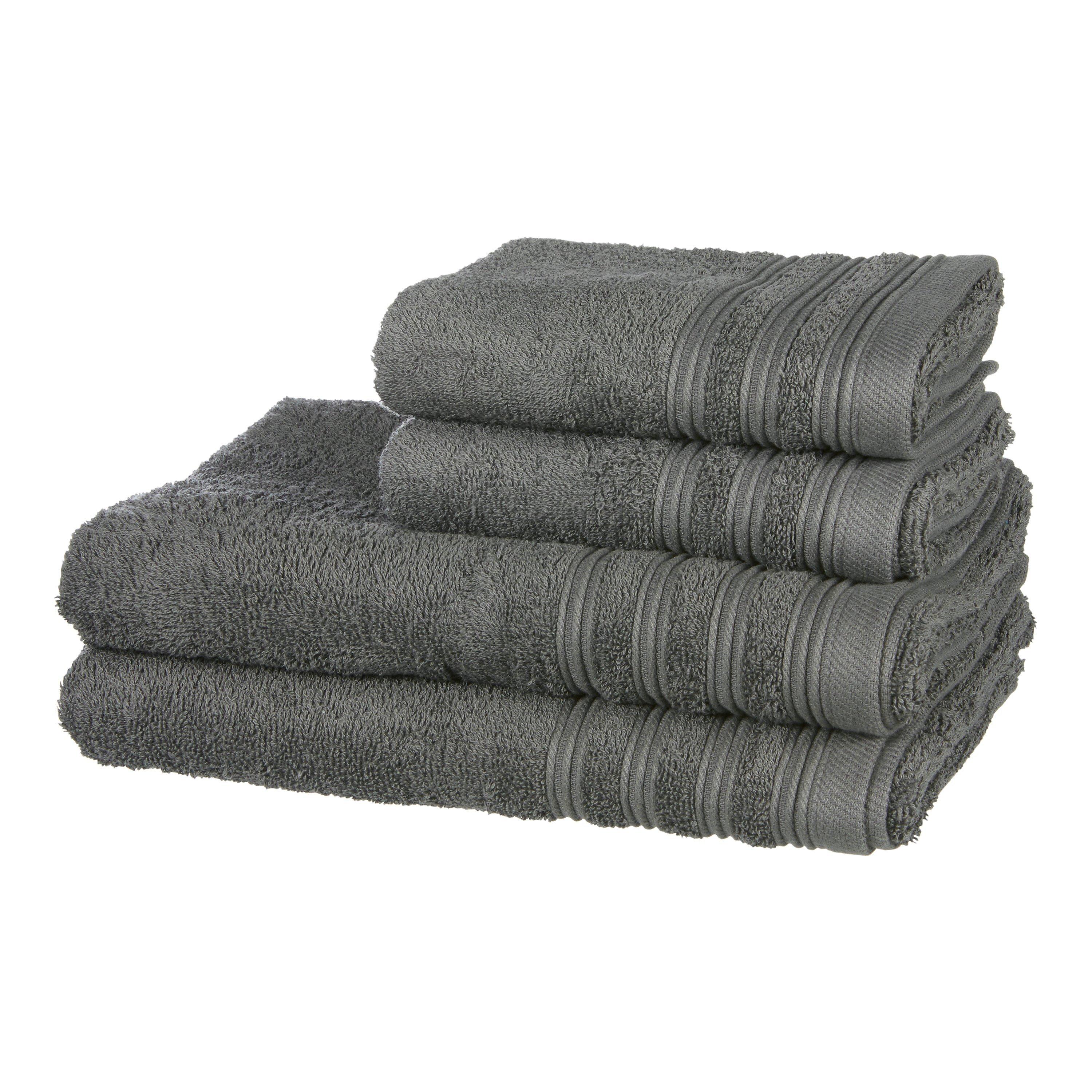 John Lewis & Partners 4 Piece Towel Bale, Steel