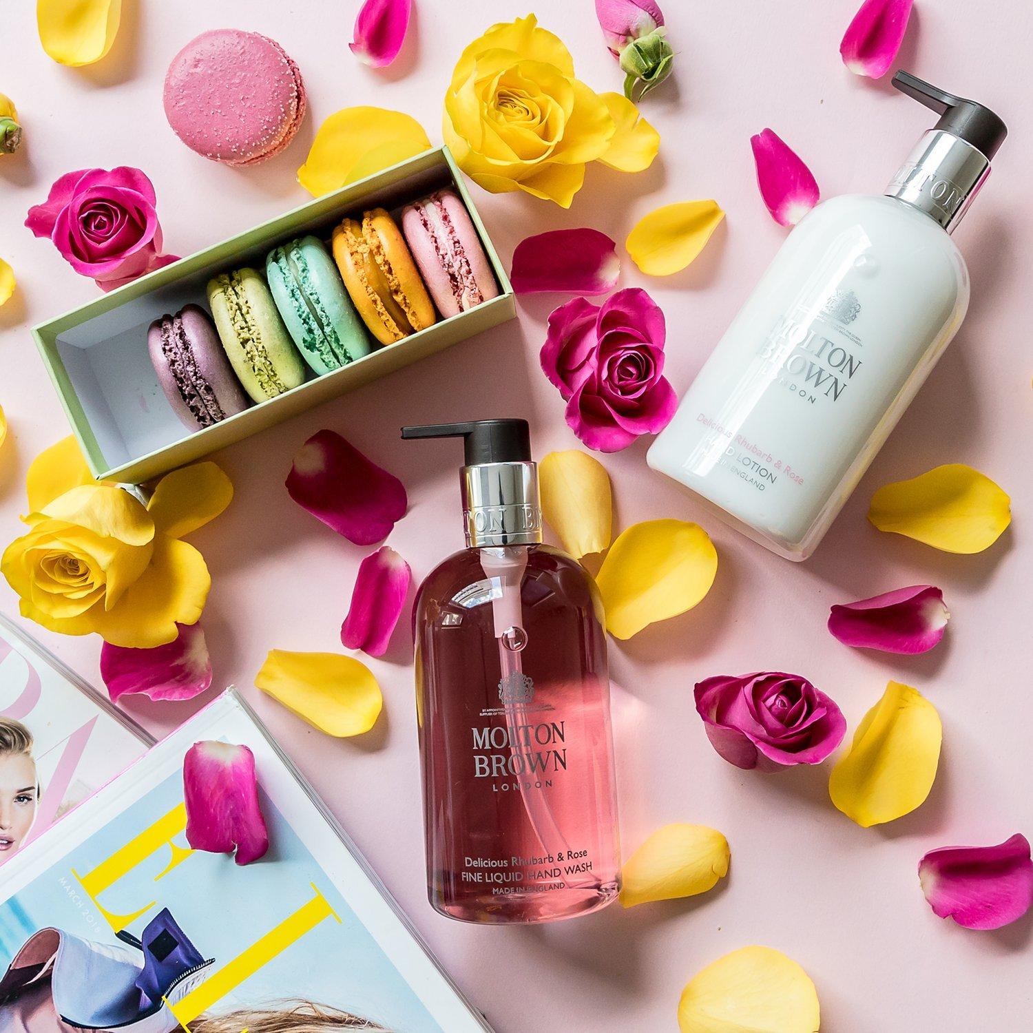 Product image 5 of 5, which shows Molton Brown Delicious Rhubarb & Rose Fine Liquid Hand Wash, 300ml