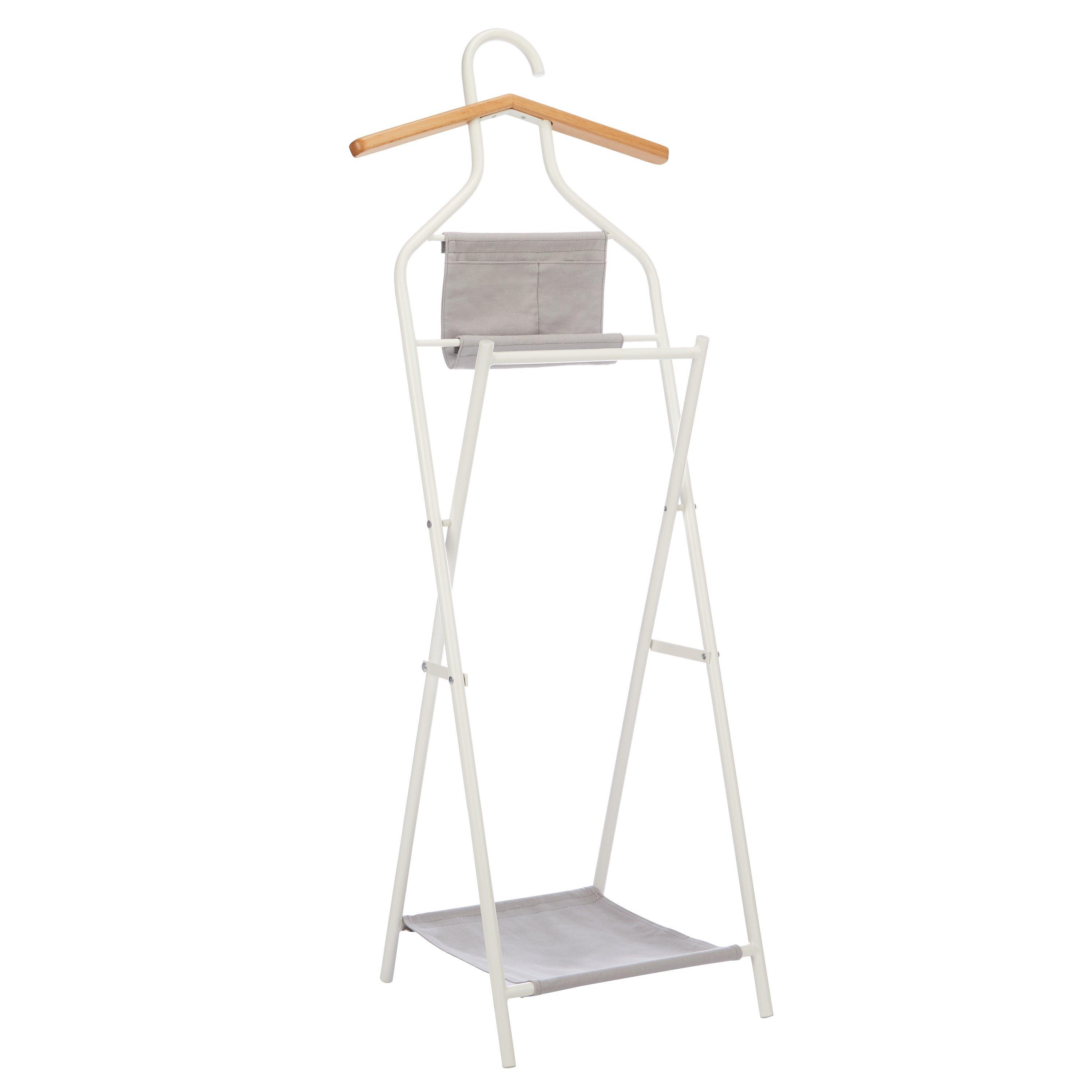 House by John Lewis White Metal Valet Clothes Stand