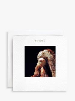 Susan O'Hanlon Monkey 40th Birthday Card, 