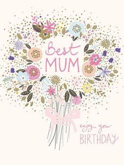Woodmansterne Best Mum Birthday Card, 