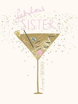 Woodmansterne Fabulous Sister Birthday Card, 