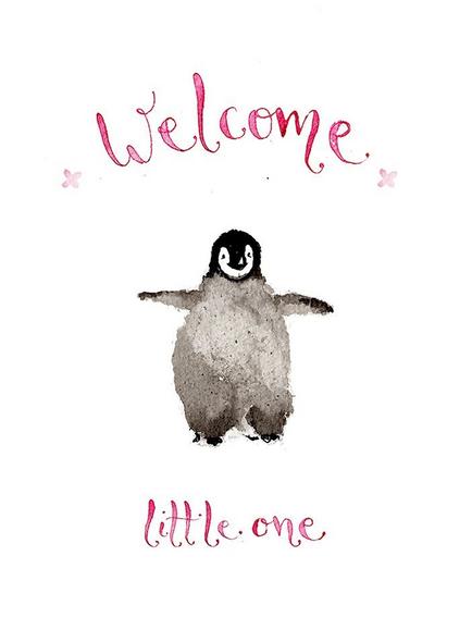 Louise Mulgrew Designs New Baby Girl Card, 