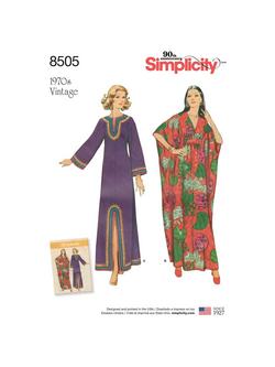 Simplicity Women's Vintage Kaftan Sewing Pattern, 8505, 
