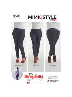 Simplicity Women's Mimi G's Skinny Jeans Sewing Pattern, 8516, 