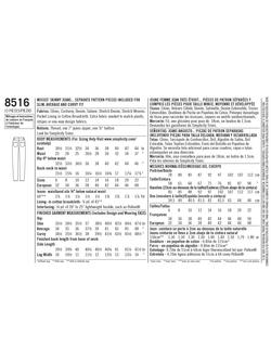 Simplicity Women's Mimi G's Skinny Jeans Sewing Pattern, 8516 - view 2, 