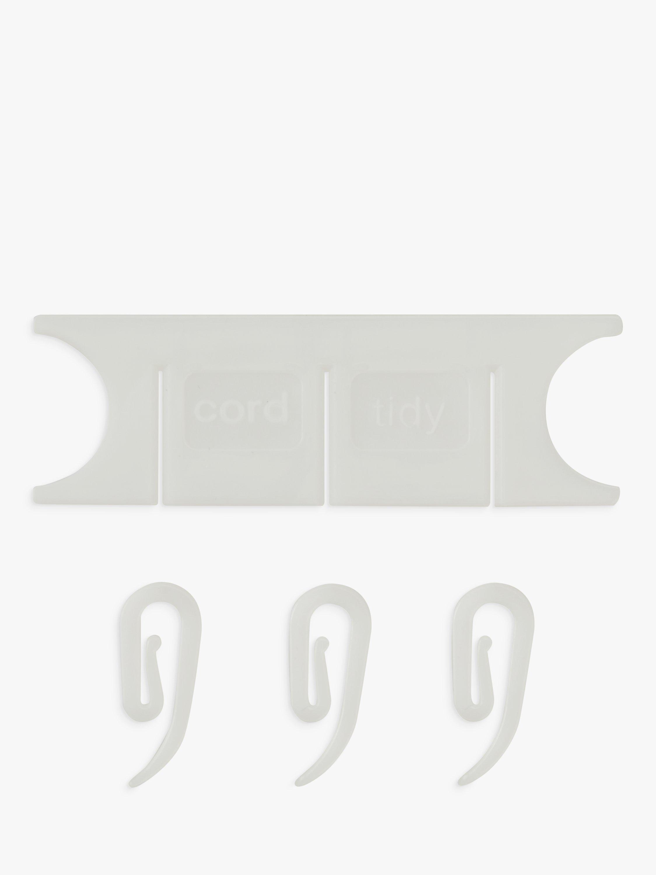 John Lewis Pack of 50 Curtain Hooks with 2 Cord Tidies