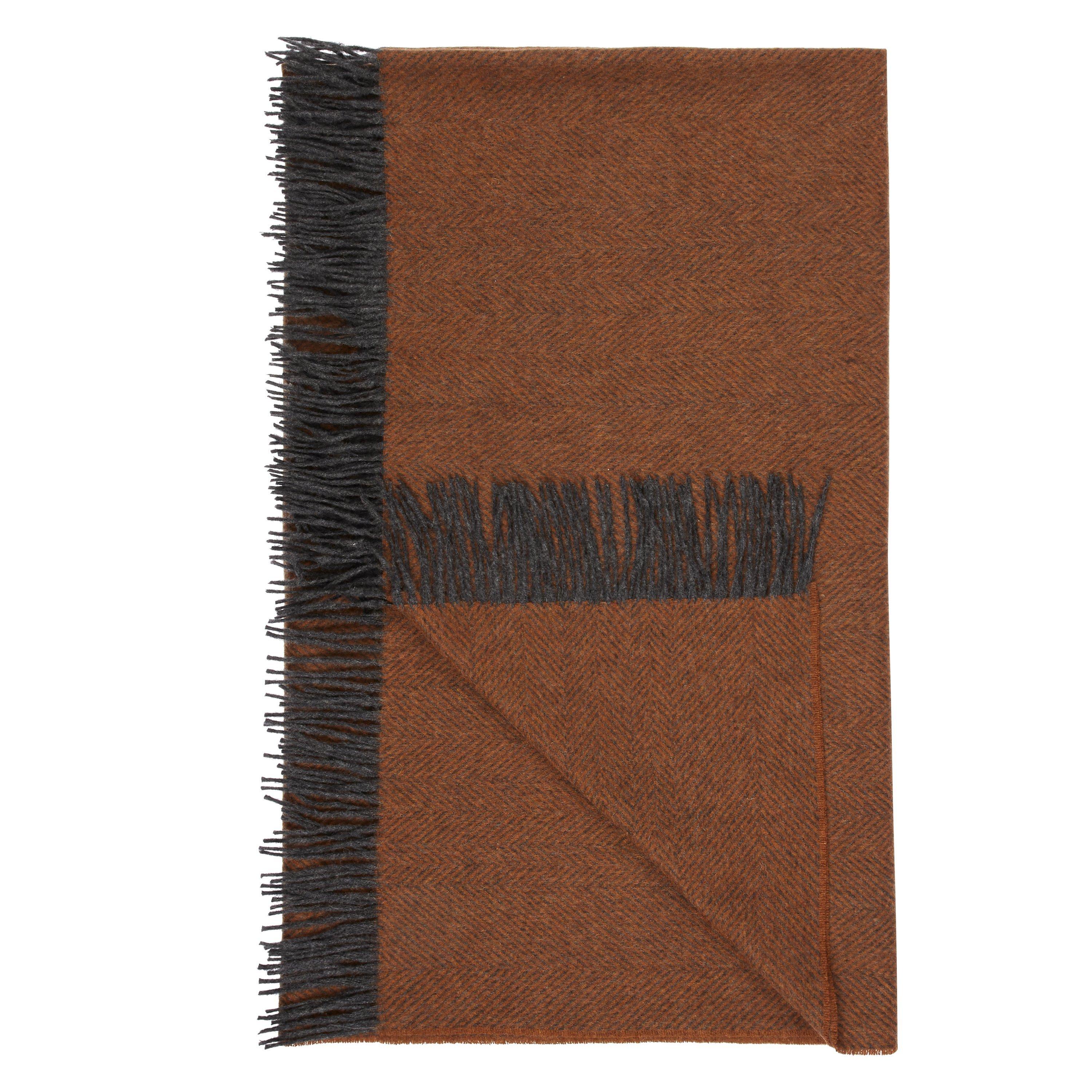 Bronte by Moon Herringbone Throw, Amber