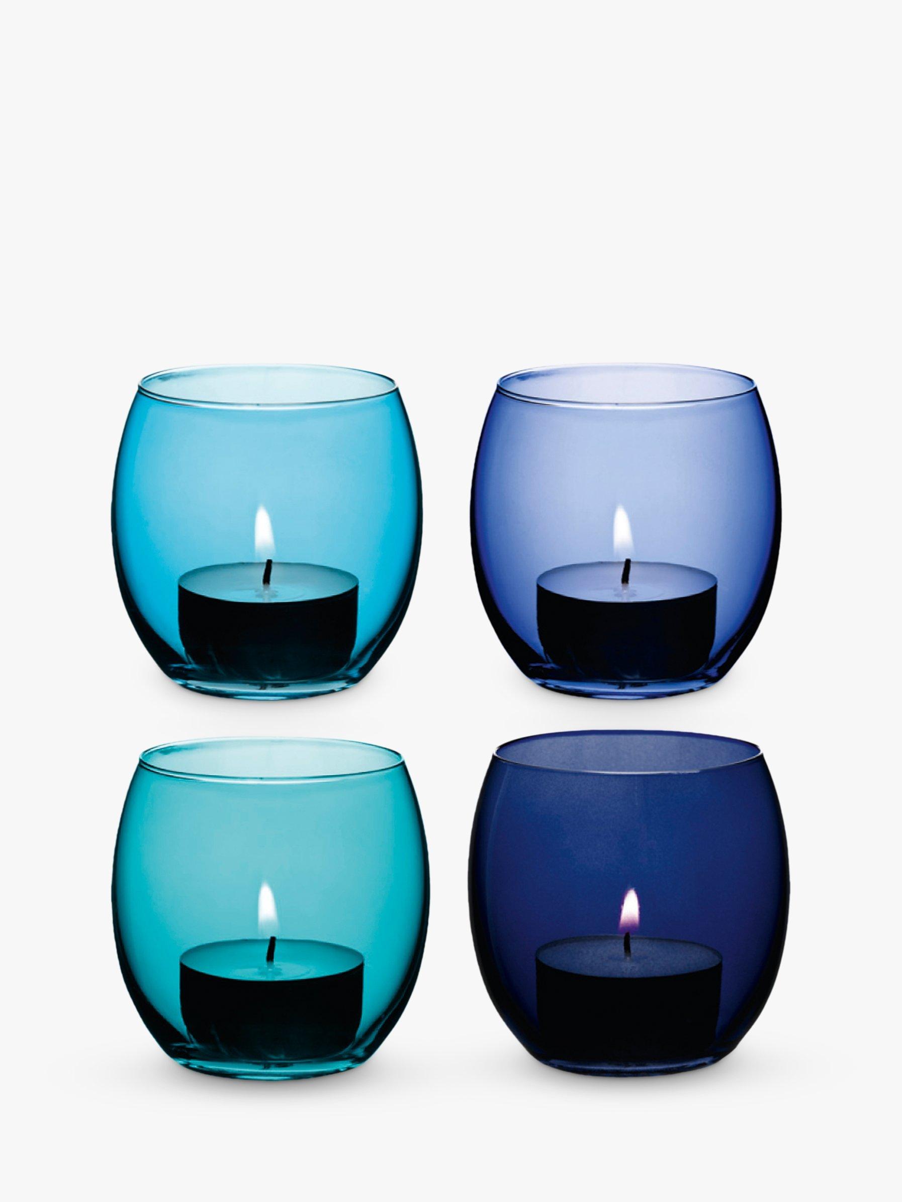 LSA International Coro Tealight Holder, Set of 4, Lagoon