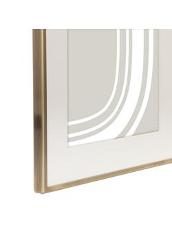 John Lewis Daya Double Photo Frame & Mount - view 2, Brushed Brass
