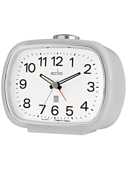 Acctim Camille Analogue Alarm Clock, Soft Grey