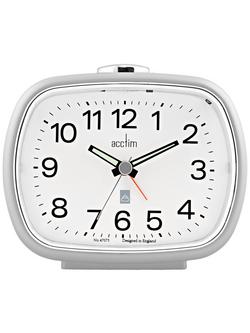 Acctim Camille Analogue Alarm Clock - view 2, Soft Grey