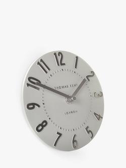 Thomas Kent Mulberry Mantel Clock, 15cm, Silver, Silver