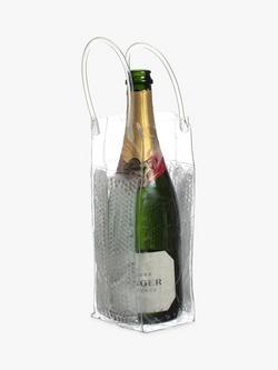 Mixology Vinology Bubbles Wine Bottle Cooler Chill Bag, Clear