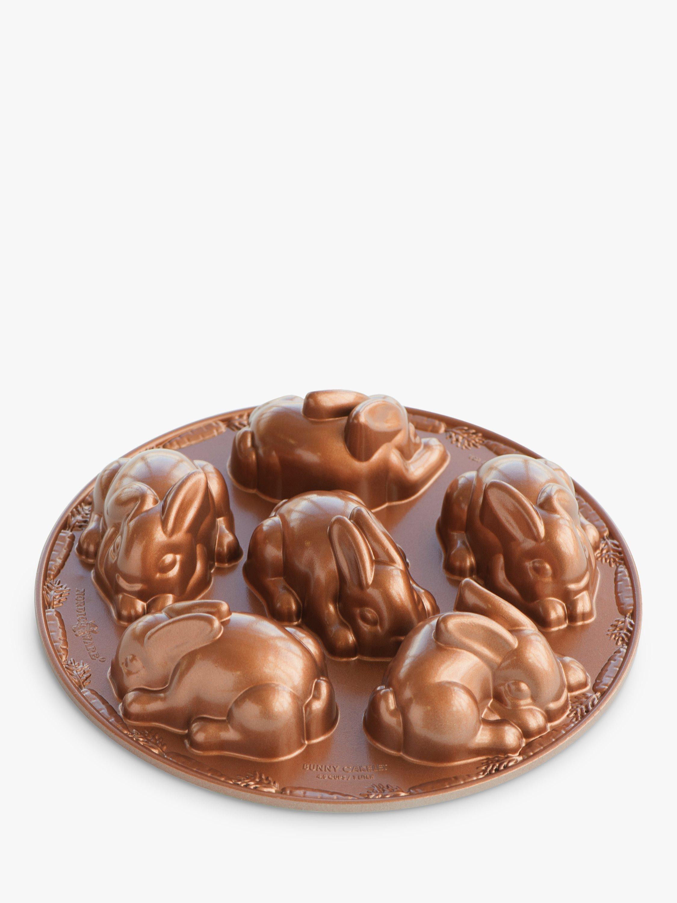 Nordic Ware Easter Bunny Non-Stick Bundt® Cakelet Tin, Silver