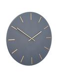 John Lewis Large Arne Wall Clock, 60cm, Brass/Grey