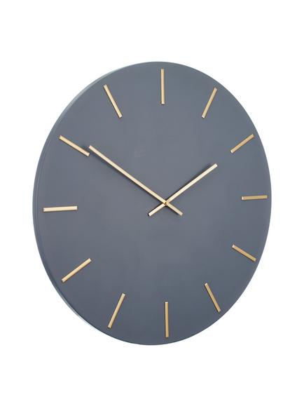 John Lewis Large Arne Wall Clock, 60cm, Brass/Grey - view 2, Brass/Grey