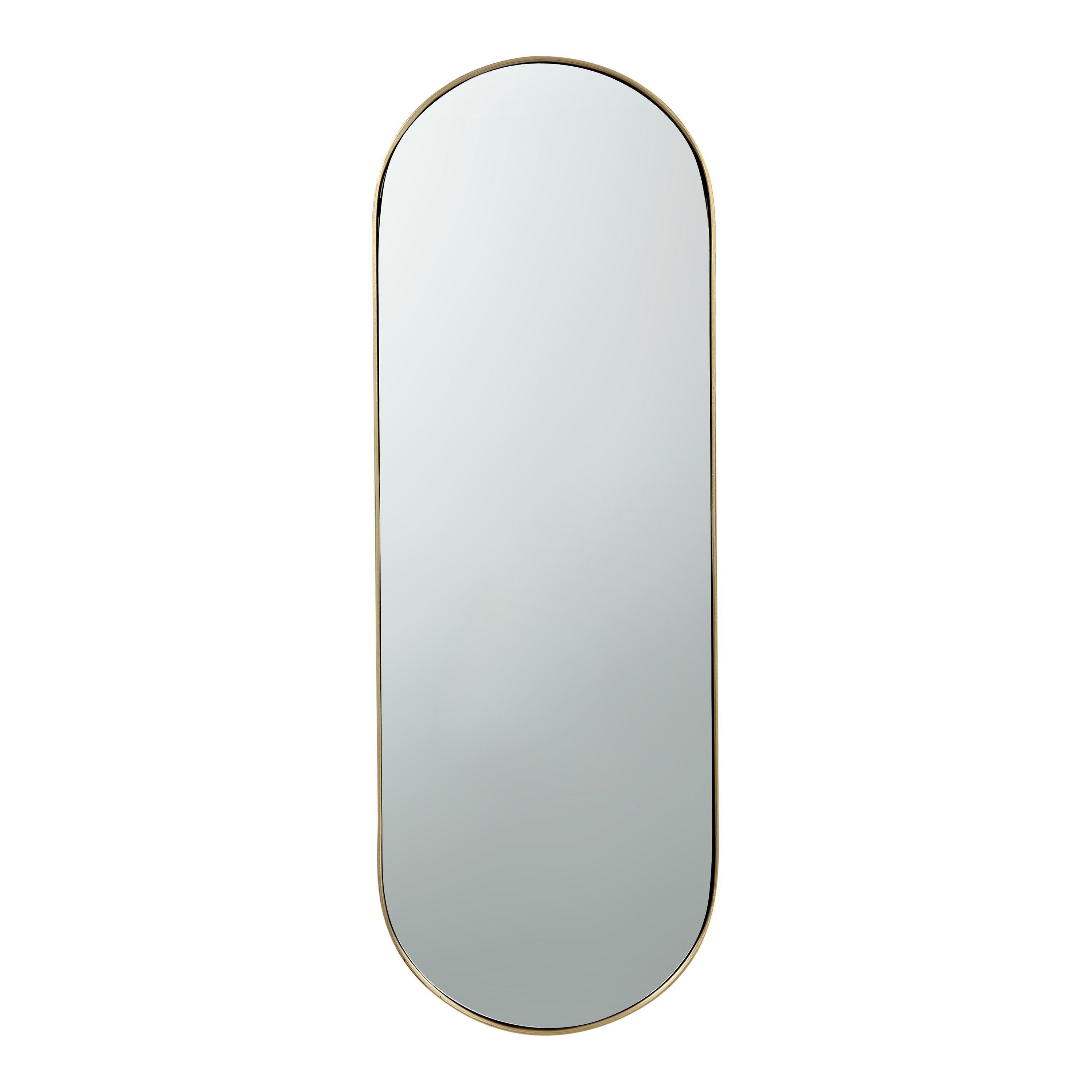 John Lewis Lozenge Mirror, 77 x 27cm, Brass
