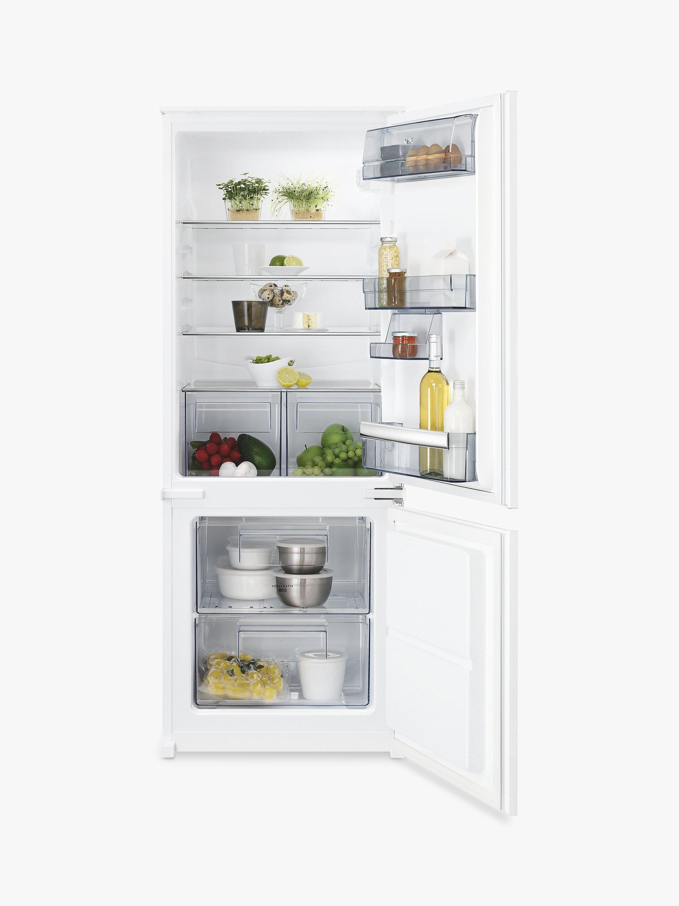 AEG SCB5142VLS Integrated 70/30 Fridge Freezer, Sliding Door Hinge, A++ Energy Rating, 54cm, White
