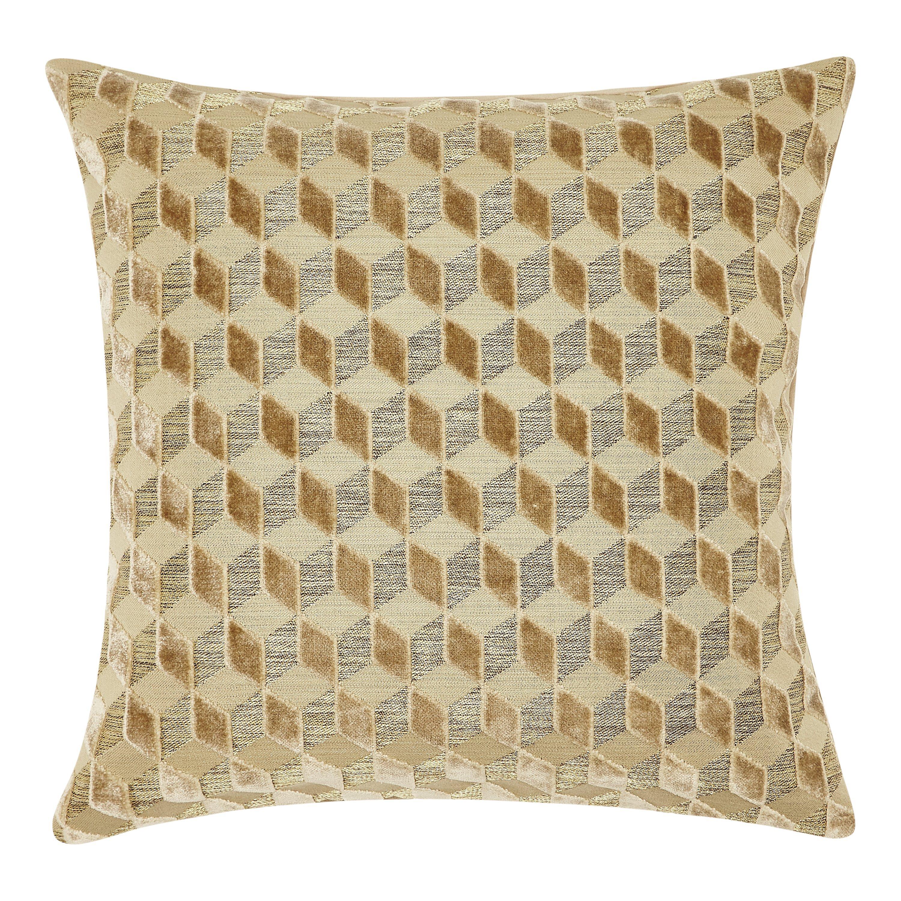 John Lewis & Partners Hanover Velvet Cushion, Gold