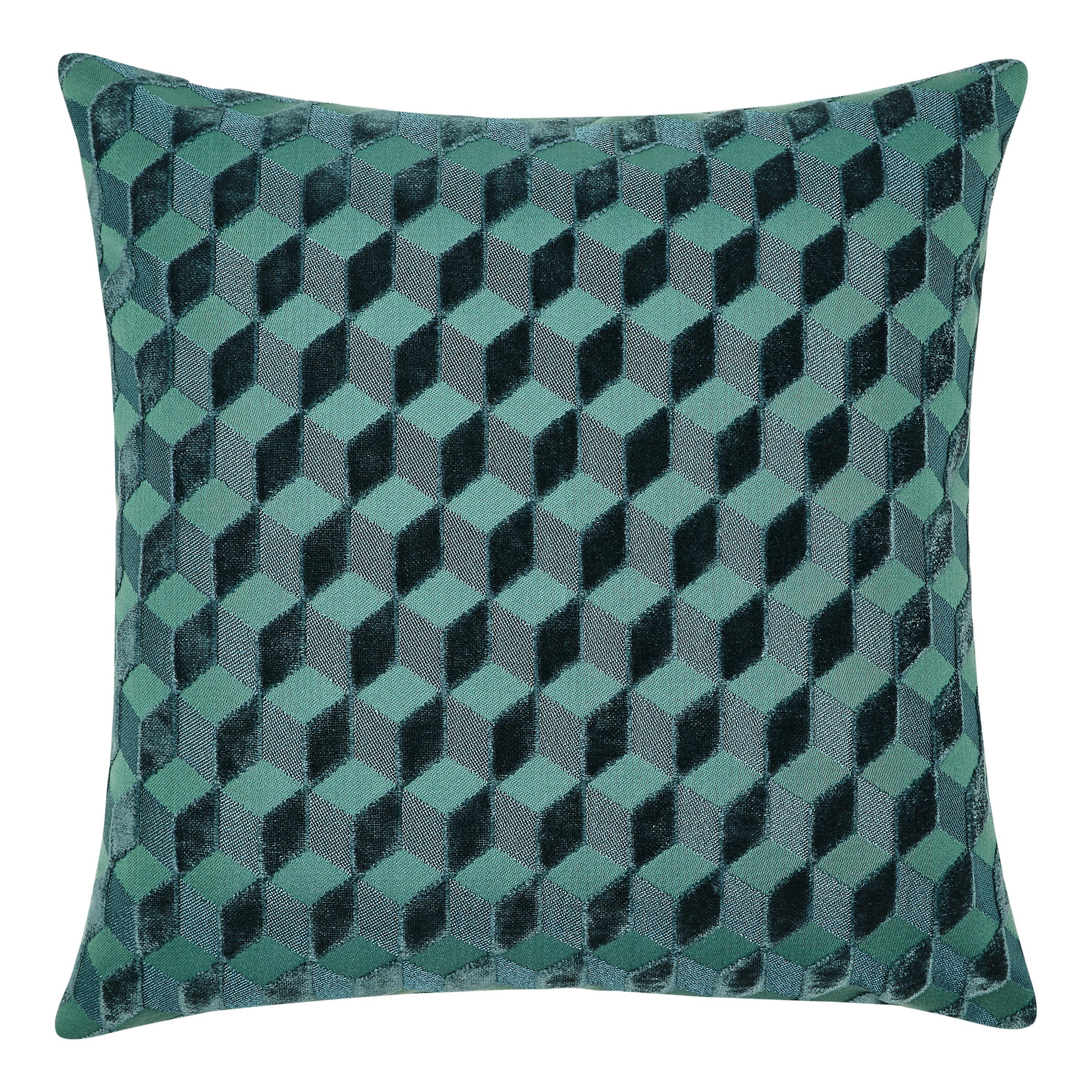 John Lewis & Partners Hanover Velvet Cushion, Teal